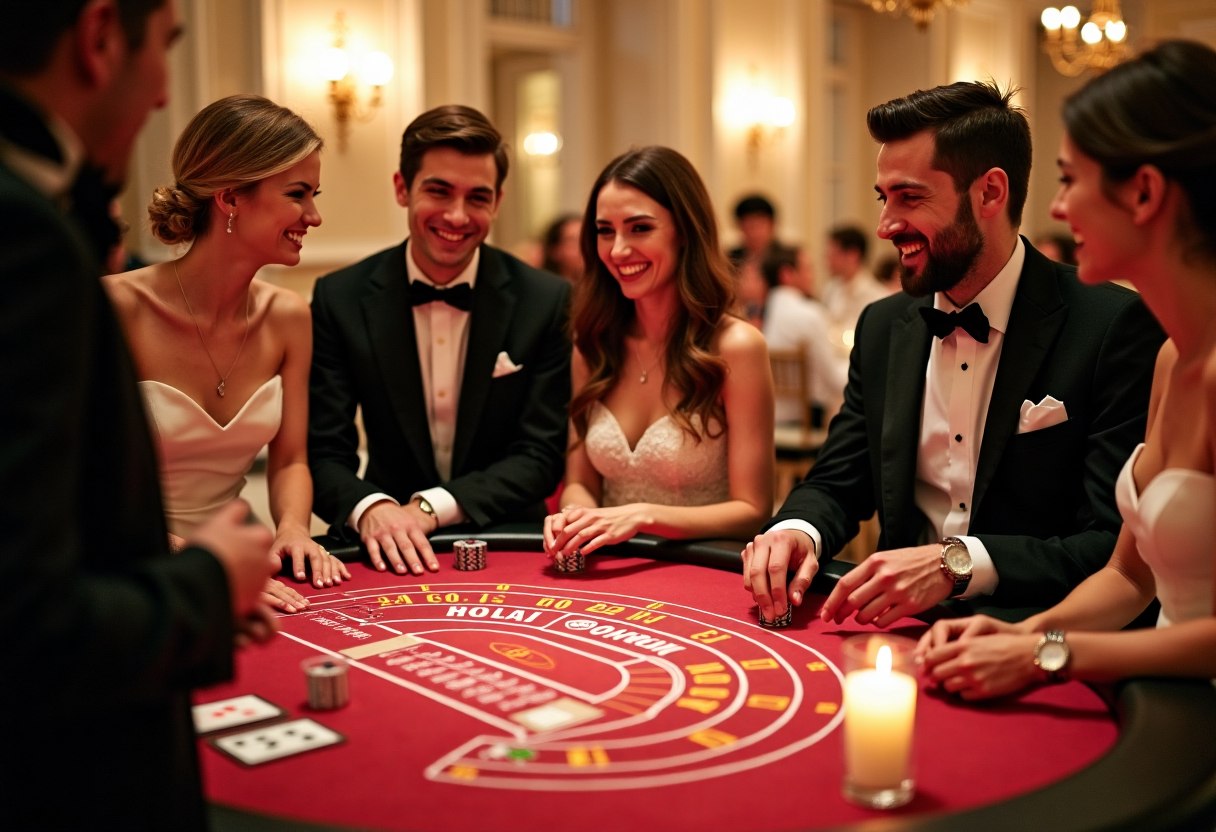 Wedding reception casino entertainment